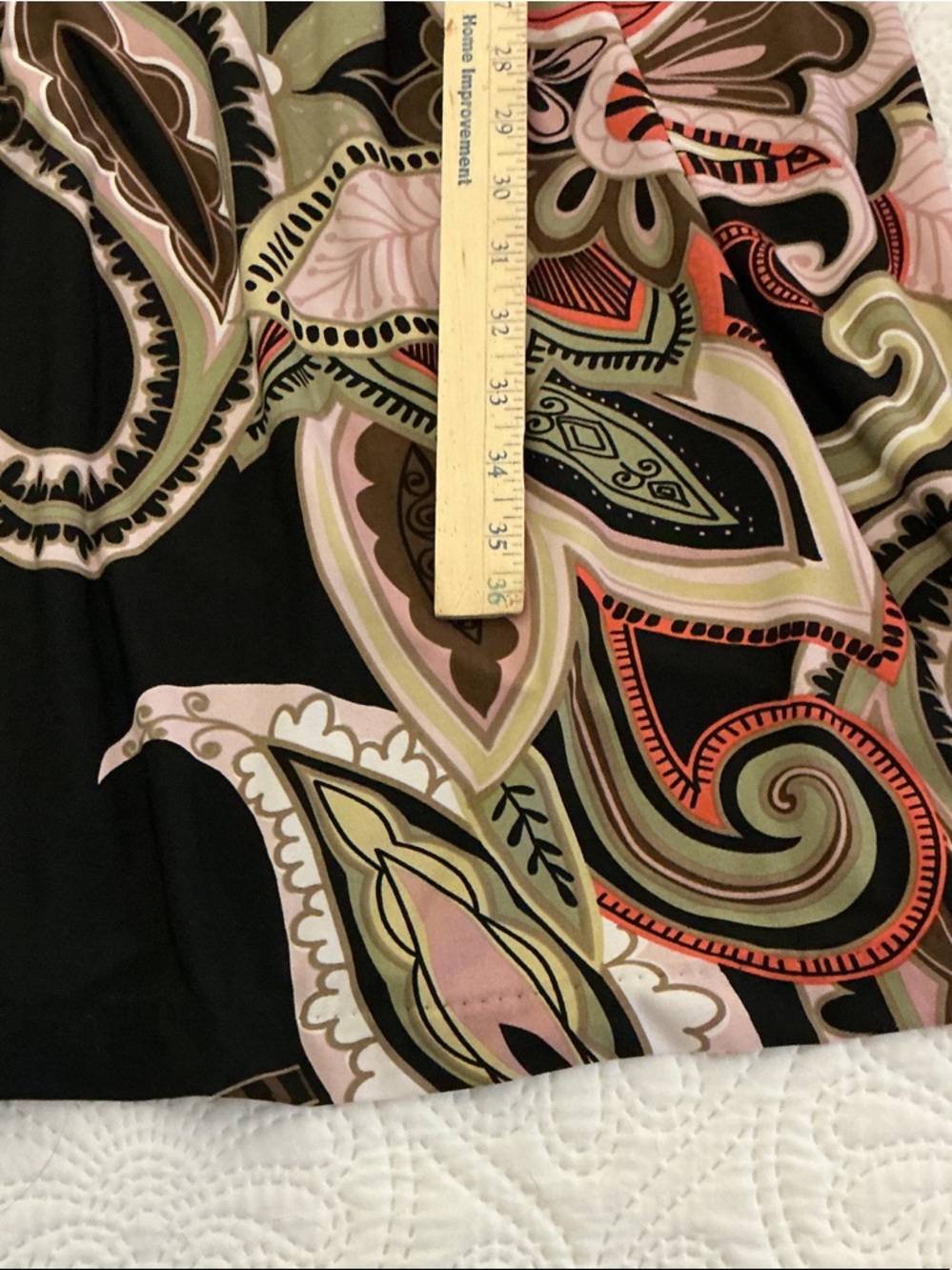 dressbarn Black Midi Dress with Multicolor Paisley Print - Picture 6 of 6
